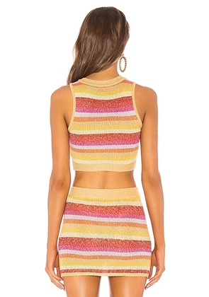 Lovers and Friends Sunset Crop Sweater in Yellow. Size XL. Also in L, M, S, XS, XXS.