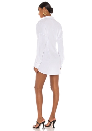 OW Collection Ella Shirt Dress in White. Size M. Also in L, S, XL, XS.