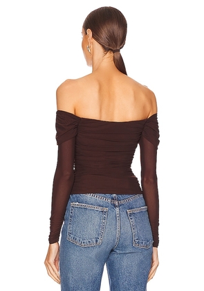 MAJORELLE Constance Top in Brown. Size S. Also in XXS, XS.