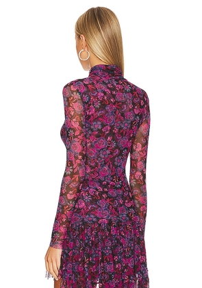 MISA Los Angeles Nadja Top in Wine. Size L. Also in XS.