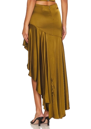 NBD Amrita Maxi Skirt in Olive. Size XS. Also in S.