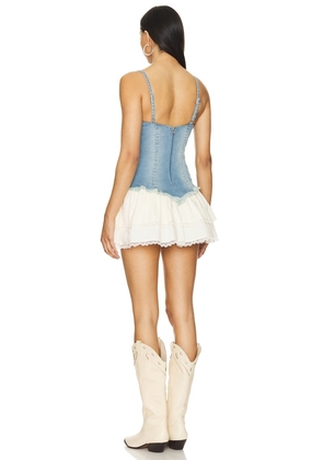 LOBA Alba Mini Dress in Blue. Size M. Also in XXS, L.
