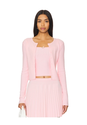 MAJORELLE Lenda Cardigan in Pink. Size L. Also in M, S, XS, XXS.
