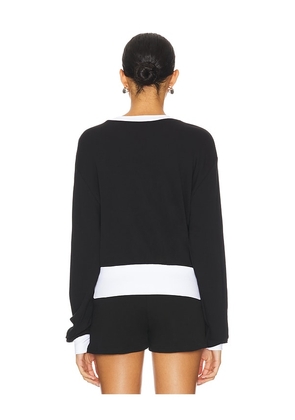 Michael Lauren Trayvon Crop Pullover in Black. Size XS. Also in XL, XXL.