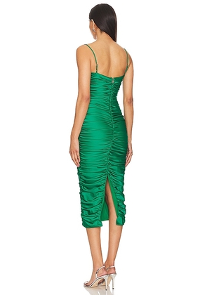 Nookie Pallisade Midi Dress in Green. Size M. Also in XS, S.