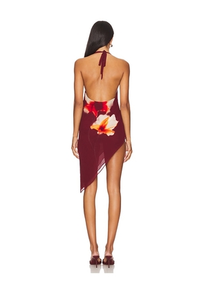 Lovers and Friends x Maggie MacDonald Emery Mini Dress in Burgundy. Size L. Also in XS, S.