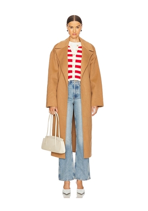 L'Academie Milly Coat in Tan. Size S. Also in M, XL.