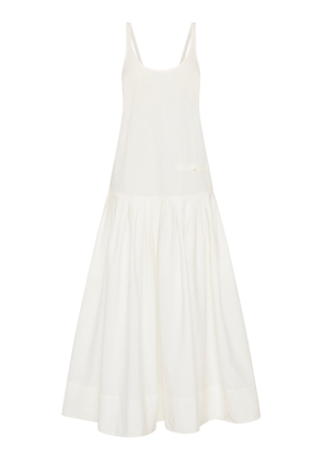 St. Agni Pleated Cotton-Blend Midi Dress - Moda Operandi