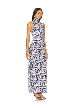 Norma Kamali x REVOLVE Halter Turtle Side Slit Gown in Black,White. Size M. Also in XL.