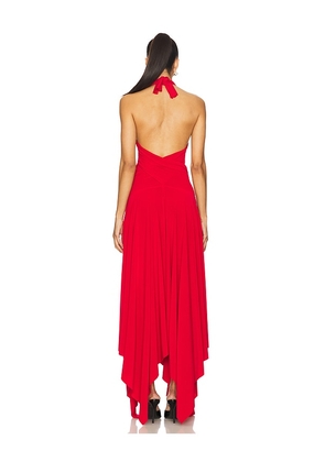 Norma Kamali Convertible Midcalf Dress in Red. Size L. Also in M, XL.