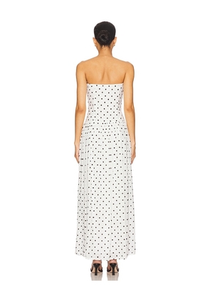 MORE TO COME Celsee Strapless Maxi Dress in White. Size M. Also in S, XL.