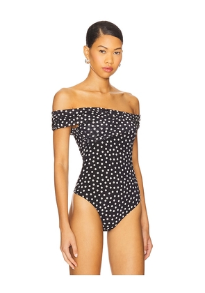 MAJORELLE Thea Bodysuit in Black. Size M. Also in XS, XL.