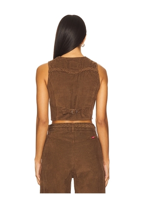 LEVI'S Braided Vest in Brown. Size M. Also in XL.