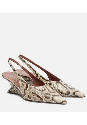 Paris Texas Nina 50 leather slingback pumps