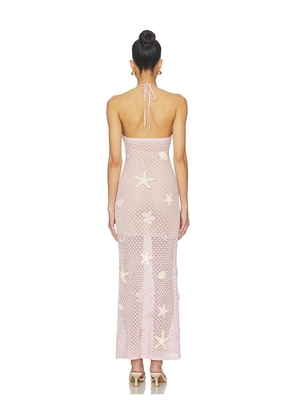 LoveShackFancy Macie Dress in Pink. Size M. Also in L, XL.