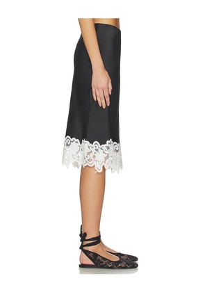 LIONESS Anchored Midi Skirt in Black. Size M. Also in L, S, XS, XXS.