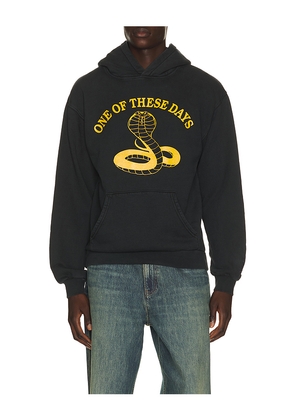 ONE OF THESE DAYS Cobra Pullover Hoodie in Black. Size L. Also in M, S, XL/1X, XXL/2X.