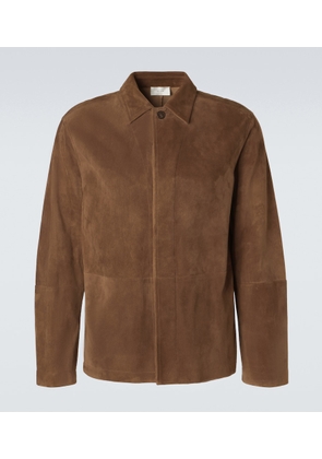 The Row Ulrich paneled suede jacket