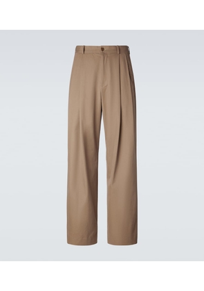 The Row Tibor cotton and cashmere wide-leg pants