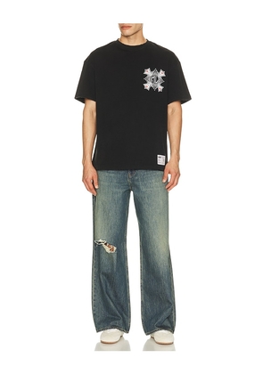 Memory Lane Cross Tee in Black. Size L. Also in S, M, XL/1X.