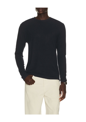 NN07 Clive Waffle Knit Tee 3323 in Navy. Size L. Also in M, S, XL/1X, XXL/2X.