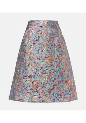 Dries Van Noten Brocade midi skirt
