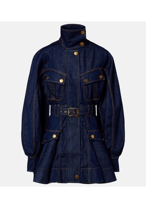 Zimmermann Luna belted denim minidress