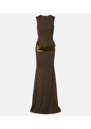 Alex Perry Satin-trimmed gown