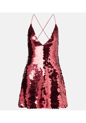 Alex Perry Sequined halterneck minidress