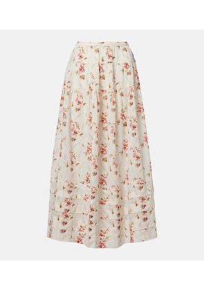 Doen Marie floral cotton maxi skirt