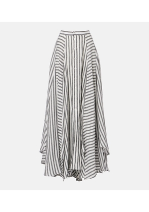 Ralph Lauren Collection Shamus striped linen maxi skirt