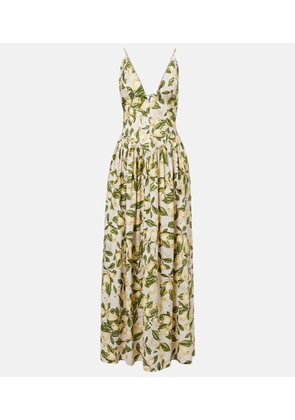 Adriana Degreas Printed cotton-blend maxi dress