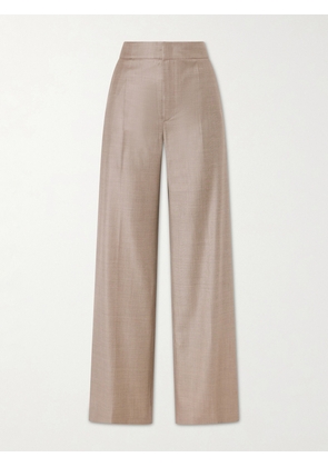 SASUPHI - Pleated Wool Wide-leg Pants - Brown - IT36,IT38,IT40,IT42,IT44,IT46
