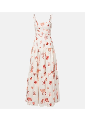 Agua by Agua Bendita Lima printed linen maxi dress