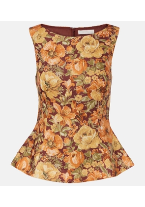 Faithfull Ana floral linen top