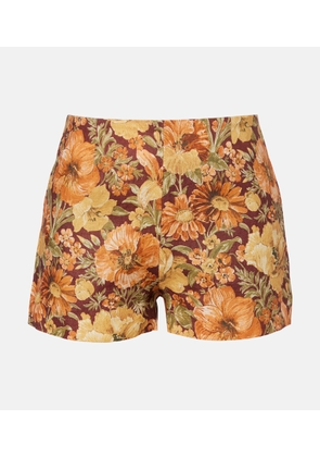Faithfull Lila floral linen shorts