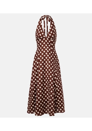 Faithfull Marais polka-dot linen midi dress