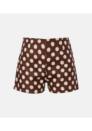 Faithfull Lila polka-dot linen shorts