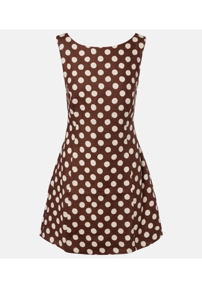 Faithfull Lydie polka-dot linen minidress