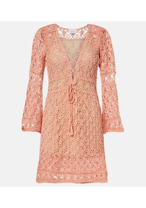 Anna Kosturova Bianca crochet cotton minidress