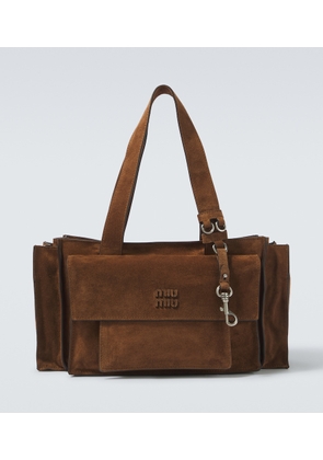 Miu Miu Utilitaire suede tote bag
