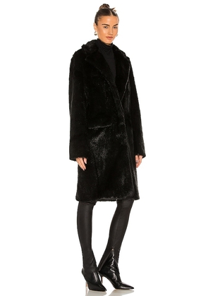 RTA Dawson Faux Fur Coat in Black. Size M. Also in L.