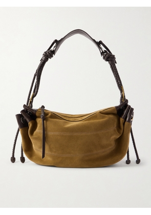 Isabel Marant - Maia Leather-trimmed Suede Shoulder Bag - Brown - One size