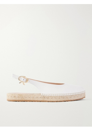 Gianvito Rossi - Paz Leather Slingback Espadrilles - White - IT36,IT36.5,IT37,IT37.5,IT38,IT38.5,IT39,IT39.5,IT40,IT40.5,IT41,IT41.5,IT42