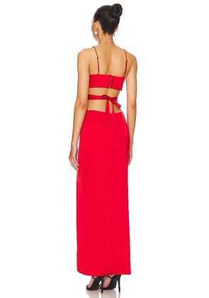 superdown Stacie Maxi Dress in Red. Size S. Also in XS, L, XL.