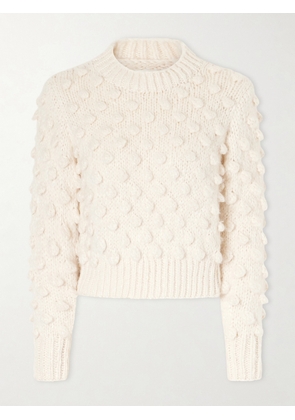 Suzie Kondi - Bia Knitted Cotton And Silk-blend Sweater - Neutrals - x small,small,medium,large