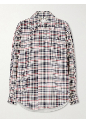 Victoria Beckham - Cocoon Checked Cotton And Virgin Wool-blend Jacket - Multi - XS/S,M/L