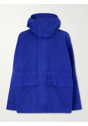 Victoria Beckham - Hooded Cotton-canvas Jacket - Blue - XS/S,M/L