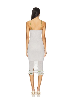 Tyler McGillivary Nylah Dress in Metallic Silver. Size M. Also in S, L, XL/1X.