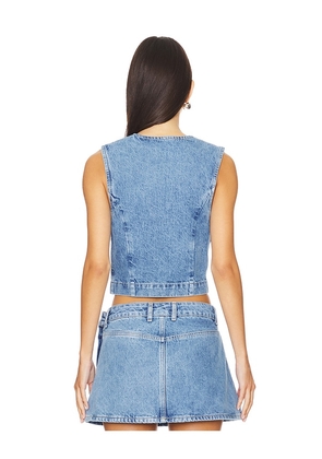 SEROYA Shelly Tailored Vest in Denim-Light. Size XL. Also in XS.